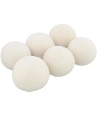 Wool Dryer Balls - 2.8in Natural & Fragrance-Free - Reusable 6pk for Sensitive Skin | Eco-Friendly Laundry Solution - Buy Online on SooperMarket.com