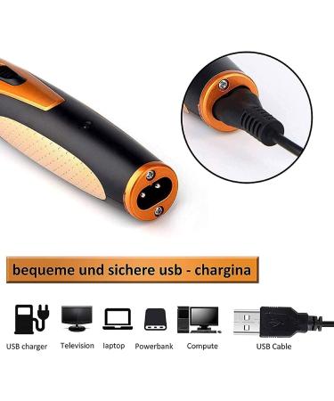 4-in-1 USB Rechargeable Nose Hair Trimmer | Waterproof Cordless Ear & Nose Trimmer for Men & Women - Easy Cleansing Tool - Buy Online on SooperMarket.com