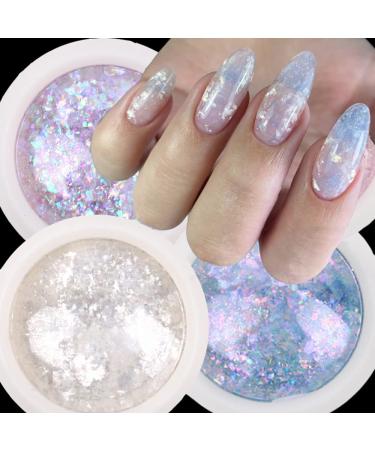 Opal Flakes Nail Sequins - Purple Holographic Glitter - DIY Nail Art Decoration Kit - Buy Online on SooperMarket.com