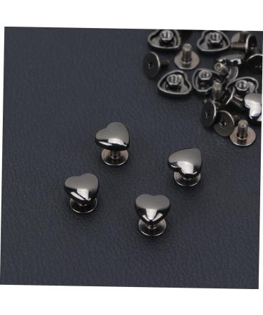 Operitacx 60 Pcs Shoe Bag Ornament Heart Shape Handbag Screw Button Studs Fasteners Belt Button Nails Wallet - Buy Online on SooperMarket.com