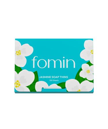 FOMIN - Antibacterial Paper Soap Sheets for Hand Washing - (100 Sheets) Jasmine Portable Travel Soap Sheets Dissolvable Camping Mini Soap Portable Soap Sheets Jasmine (Single Pack)