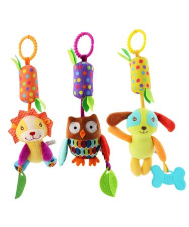 Bestonzon 3-in-1 Cartoon Toddler Toys - Rotating Bells & Bedtime Fun for Babies | International Shipping - Buy Online on SooperMarket.com