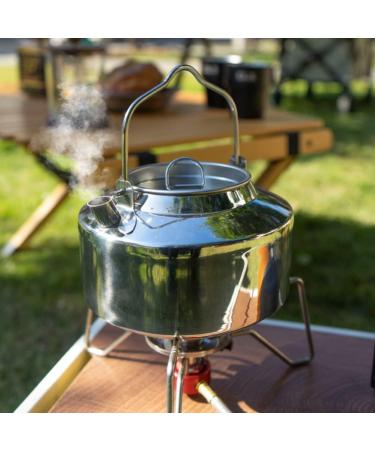 BESPORTBLE 1.2L Stainless Steel Camping Kettle - Lightweight Outdoor Hiking Gear with Handle | Portable Tea Coffee Pot for Campers - Buy Online on SooperMarket.com