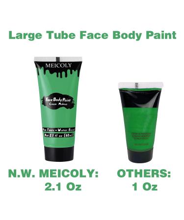 MEICOLY Green Cream Face Body Paint - Christmas Grinch Costume, Camouflage Hunting, Halloween SFX Makeup for Adults and Children - Buy Online on SooperMarket.com