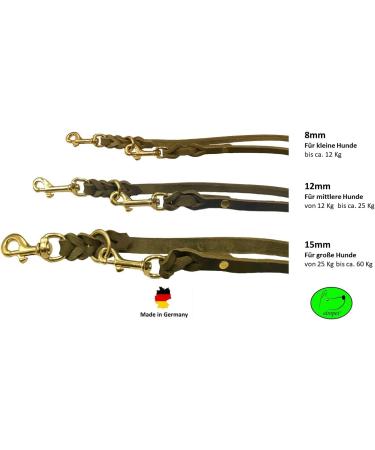 Buy Olive Green Dog Liner - Adjustable Fat Leather Leash for Small & Large Dogs (2.4m x 8mm) - Durable Stylish International Shipping - Buy Online on SooperMarket.com