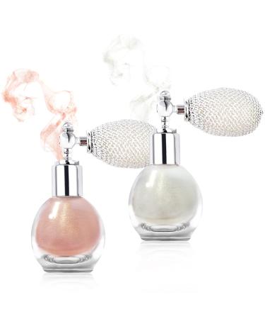 NewBang 2Pcs Highlighter Powder Spray,Glitter High Gloss Powder,Shimmer Sparkle Powder Makeup Spray, for Face Body Cosmetic 2 Count (Pack of 1)