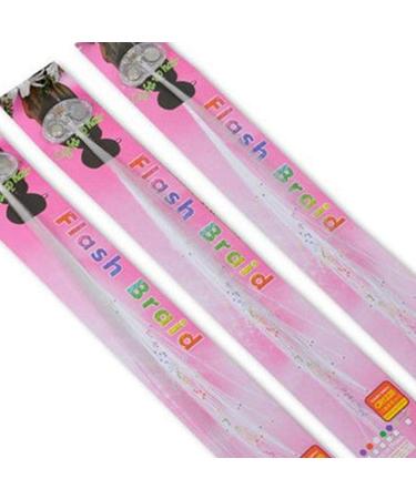 LED Light Up Hair Extensions Braid Hairpin Clip Fiber Optic Hair Clip for Women Halloween Decoration White Creative and Exquisite Workmanship Deft and Fashion