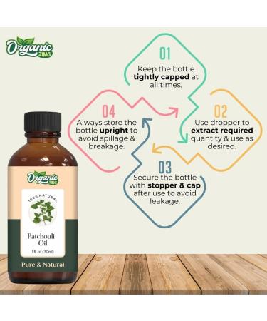 Organic Zing Patchouli Oil Pure & Natural for Skin Face Hair Care Aroma Therapy Diffuser Conditioner - 30ml - Buy Online on SooperMarket.com