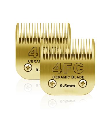 BESTBOMG 2 pieces 4FC replacement knife for dog care compatible with Heiniger/Moser Max45/Andis/Easter A5 derailleur for dogs size 4FC 3/8 inches (9.5 mm) cutting length 4FC-G-2