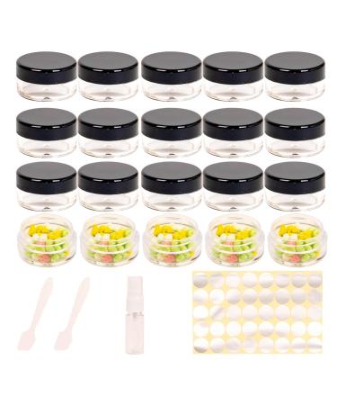 20 pieces jars jars 10ml jars with lids lip balm jars jars cream jars empty 20 x 10ml black