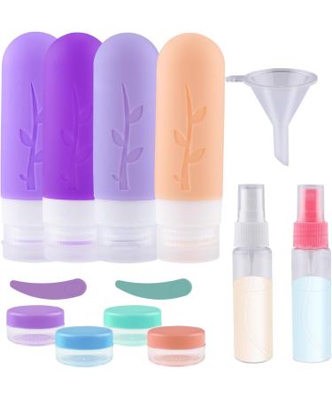 Vexillic 16-Piece Silicone Travel Bottles Set - 90ml BPA-Free Shampoo & Gel Containers - Perfect for Travel - Buy Online on SooperMarket.com