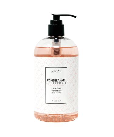 Vitabath Pomegranate Bellini Blush Hand Soap Cleansing Moisturizing Wash for Hands with Nourishing Botanicals Aloe Vitamins & Antioxidants - Cruelty-Free Gluten-Free Paraben-Free - 16 oz