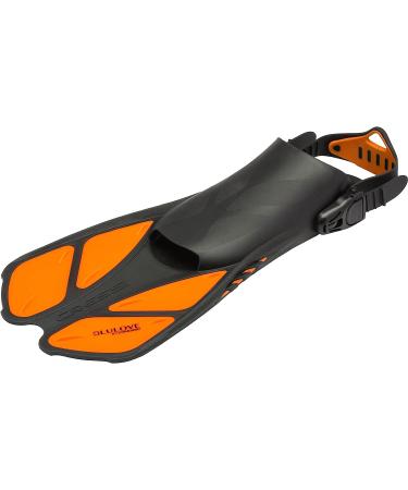 Cressi Adult Short Adjustable Swim Fins | UltraResistant Buckles | Ideal for Travel | Bonete | Designed in Italy | L/XL | US Man 9-13 | US Lady 10-14 | EU 42-47 | Black/Orange - Buy Online on SooperMarket.com