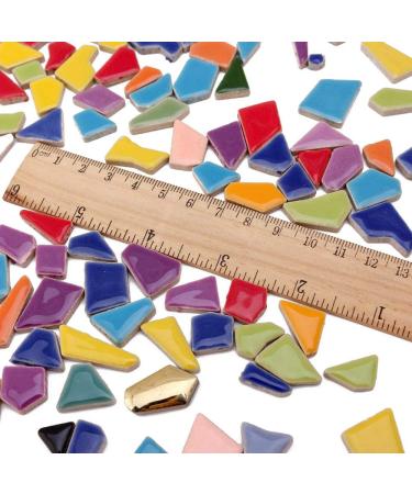 Youway Style 454g Ceramic Mosaic Tiles for Crafts - Bulk Broken Tiles for Mosaic Kits - 1lb Mosaic Craft Supplies - Multicolor - Buy Online on SooperMarket.com