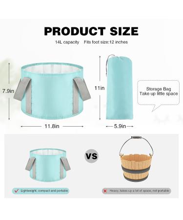 3-Piece Collapsible Foot Soak Tub | Portable & Multifunctional Basin for Camping, Fishing, Hiking | Pedicure Bowl for Spa Travel | 14L Capacity | 3 Colors - Buy Online on SooperMarket.com