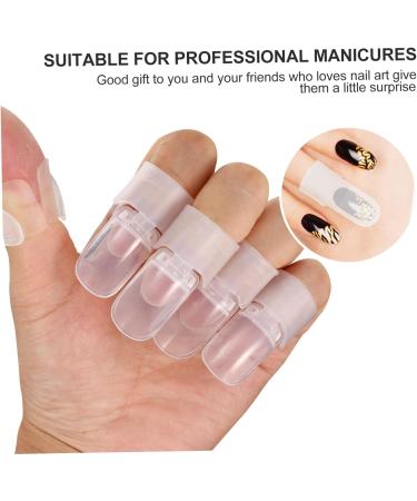 FRCOLOR 20pcs Nail Case Finger Nail Soakers Nail Paint Protector Polish Remover Wraps Nail Polish Soak off Nail Varnish Tip Nail Polish Protector Gelt Spar Varnish Plastic Manicure Barrier - Buy Online on SooperMarket.com