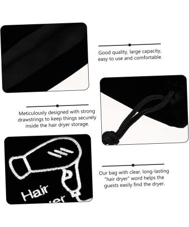 Baluue 1pc Hair Dryer Storage Bag Black Jewelry Hair Dryer Travel Bag Hairdryer Bag for Travel Sack Flannel - Buy Online on SooperMarket.com
