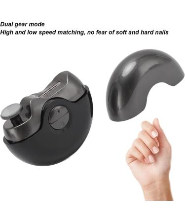 Electric Automatic Nail Clipper Nail Scraps Storage Adjustable Speed Modes Dual Function Portable and Compact for Children and the Elderly (Black) - Buy Online on SooperMarket.com