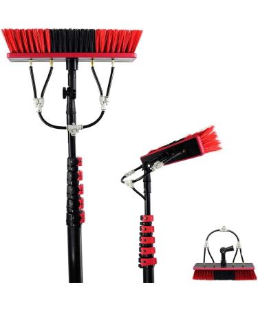 Window Cleaning Pole Water Fed Telescopic Brush Extendable Cleaner Conservatory Roof Window Cleaning Equipment Extendable Cleaning Tools Brush Head (Color : 50cm Brush Head Size : 12Ft/3.6M) (5 50cm Brush Head 30Ft/9M