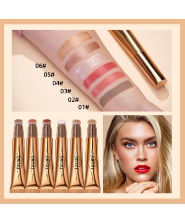 Liquid Contour Beauty Wall | Long-Lasting Face Highlighter & Bronzer Stick | 3PCS Shimmer Cream Makeup with Pillow Applicator - Buy Online on SooperMarket.com
