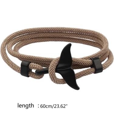 Shop OralGos Multilayer Milan Viking Bracelet & Whale Tail Bracelet for Men | Beach Jewelry in Blue - International Shipping Available - Buy Online on SooperMarket.com