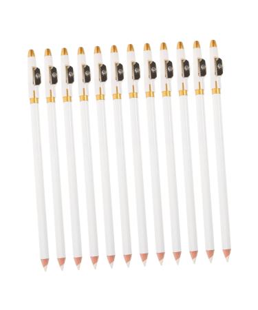 Mikinona 12pcs Eyebrow Pencil Sharpener Eyebrow Pencils Brow Pencil for Makeup Women Brow Pencil White Wooden