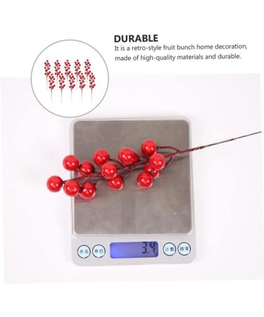 ABOOFAN 30 Pcs Christmas Red Fruit Decoration Artificial Berry Branches Berry Fruit Picks Artificial Berries Branches Christmas Berry Decorations Wedding Foam Banquet Artificial Flower - Buy Online on SooperMarket.com