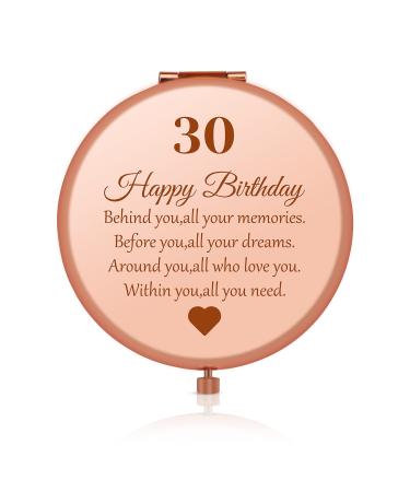 30 Year Old Birthday Gifts for Women  30th Birthday Rose Gold Compact Mirror Travel Mirror for Her  Turning 30th Birthday Gifts for Her Mom Sister Wife Aunt Friends  1991 Birthday Gifts for Women