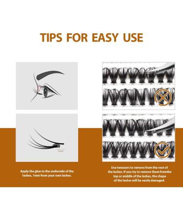 D Curl 240 Pcs 40D Mixed Individual Lashes Cluster for DIY Lash Extensions at Home - Buy Online on SooperMarket.com
