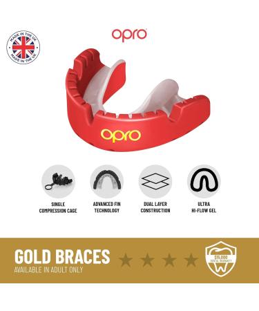 OPRO Gold Level DASS Control Mouthguard | Premium Sports Mouth Protection for Boxing Handball Martial Arts & Hockey - White - Buy Online on SooperMarket.com