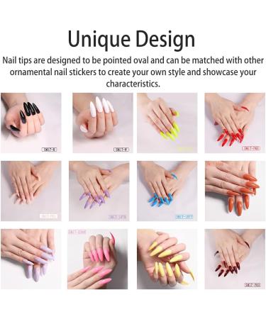 Dajidafu 1 Set False Nails Long Press Nail Tips Full Cover Artificial Fingernails Nail Art Simple Style for Women Girls Beginners SM17P63 Red - Buy Online on SooperMarket.com