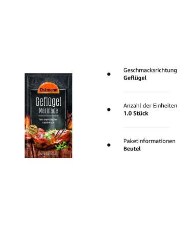 Ostmann Poultry Marinade - Liquid Grill Marinade for Chicken & Turkey 60 ml - Ideal Spice Mix for 500g Poultry Meat - Perfect for Grilling & Flavoring Dishes - Buy Online on SooperMarket.com