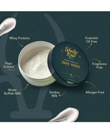 Buy Unscented Bare Siero Tallow Shaving Soap | Sensitive Skin | Donkey & Water Buffalo Milk Enriched - Buy Online on SooperMarket.com