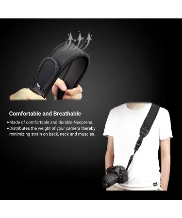 Soft Neoprene Shoulder Neck Strap for DSLR Cameras | Quick-Release Strap for Canon, Nikon, Sony & More - Buy Online on SooperMarket.com