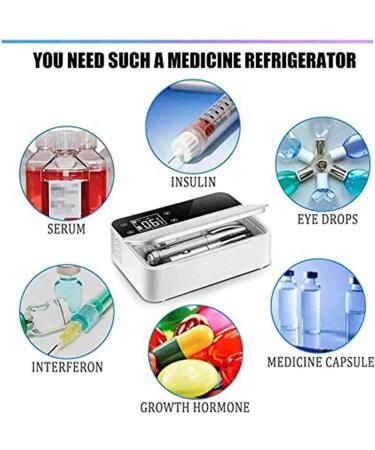 Portable Insulin Cooler Refrigerator Box Mini Insulin Car Refrigerator Keeps Medication Cooler Long Working Time for 8 Hours for Traveling Outdoors Camping Work - Buy Online on SooperMarket.com