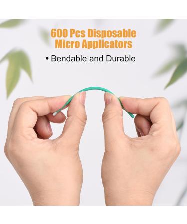 600pcs Micro Applicator Brushes for Lash Extensions | Disposable Cotton Swabs & Eyelash Applicators for Makeup - Buy Online on SooperMarket.com