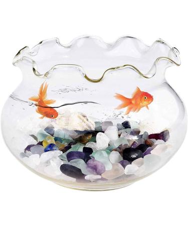 WAYBER Decorative Crystal Pebbles 1 lb - Natural Quartz Stones for Aquarium and Terrarium Decor - Multicolored Sea Glass Rock Sand - 460g Fill 0.9 Cup - Perfect for Fish/Turtle Tanks and Air Plants - Buy Online on SooperMarket.com