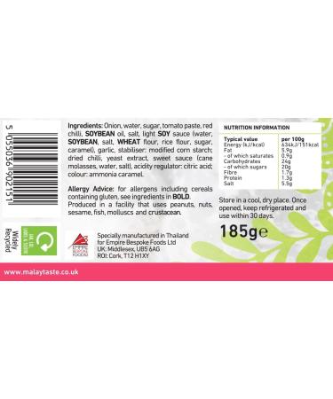 Malay Taste Nasi Goreng Paste 185g - Buy Online on SooperMarket.com