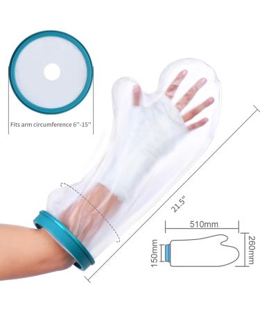 Bathing Wound Protectio Cover - Adult Short Arm Blue And White Bathing Wound Protectio Cover Bathing Waterproof Cover Wound Waterproof Protectio Cover 51cm - Buy Online on SooperMarket.com