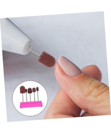 ABOOFAN 1 Set Nail Sand Ring Cap Nails Nails Cuticle Tools Manicure Supplies Polish Cuticle Sanding Bands for Nail Drill Nail Manicure Kit Manicure Accessory To Rotate Clean Nail 8x6cm Rosy - Buy Online on SooperMarket.com