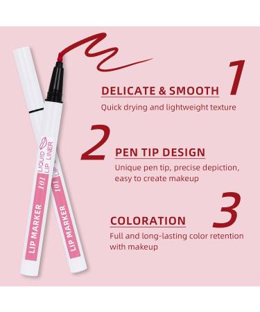 Buy Long Lasting Matte Natural Nude Pink Lip Stain Marker - Hydrating Lip Liner & Tint Pen Quick Dry & Smudge Proof | International Shipping Available - Buy Online on SooperMarket.com