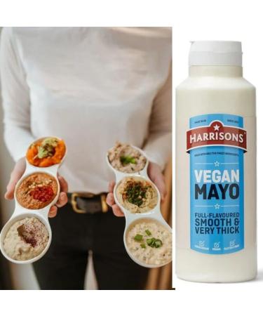 Harrison Mayonnaise Pack of 2 Mayo Sauce Bottles 1 Liter Each Vegetarian Friendly Gluten Free with No Soya Dairy and Artificial Color or Flavor Made in UK - Buy Online on SooperMarket.com