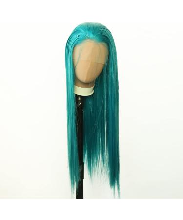 Emerald Green Synthetic Lace Front Wig - Long Straight Teal Wig for Black Women - Buy Online on SooperMarket.com