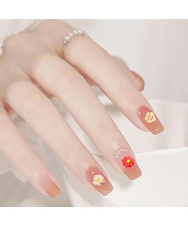 3D Flower Nail Charms 200 Pcs Colorful Acrylic Camellia Rose Flower Nail Art Charms Cherry Blossom Nail Rhinestones Gems Nail Accessories for DIY Nail Art Designs Jewelry Making (Multi-Colored) - Buy Online on SooperMarket.com