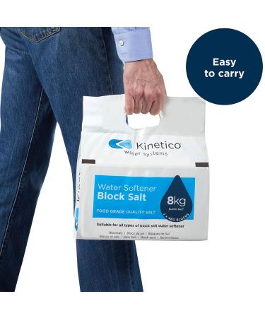 Kinetico Block Salt for Water Softeners - Genuine Kinetico Product - Delivers Superior Performance - 3 packs with 6 salt blocks in total 3 Packs - 6 Blocks - Buy Online on SooperMarket.com