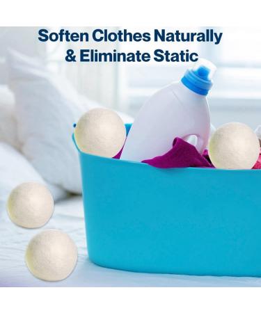 Retasica 6Pcs Wool Dryer Balls- Premium Natural - Made with Wool That Replaces Dryer Sheets - Lint Remover Easy to Use 7cm - Buy Online on SooperMarket.com