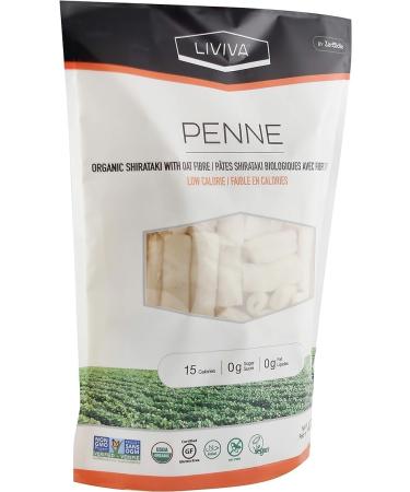 LIVIVA Organic Shirataki Konjac Penne (2 Pk) Diabetic-Friendly Low Carb Low Calorie Pasta Noodles Ready to Serve No Odor Certified Non-GMO Gluten Free Vegan Plant-Based Keto Kosher Halal - Buy Online on SooperMarket.com