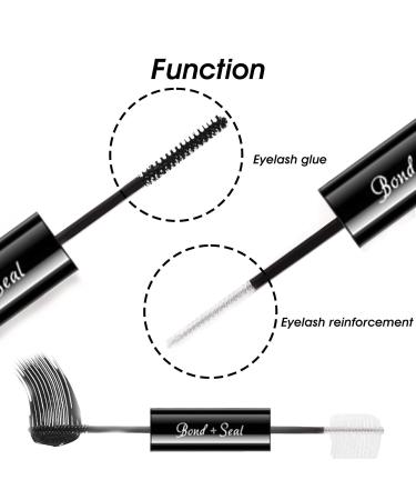 FunnAura 2 in 1 Bond and Seal Lash Glue Waterproof Cluster Lash Glue Strong Hold 72 Hours with a Tweezers - Buy Online on SooperMarket.com