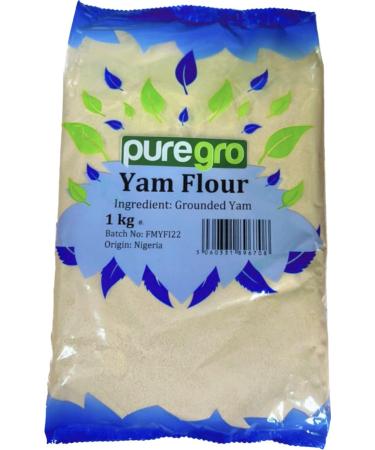 Puregro Yam Flour 1kg (Grounded Yam)