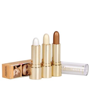 Waterproof Face Glitter Highlighter Stick - Long-Lasting Bronzer Shimmer - White - Buy Online on SooperMarket.com